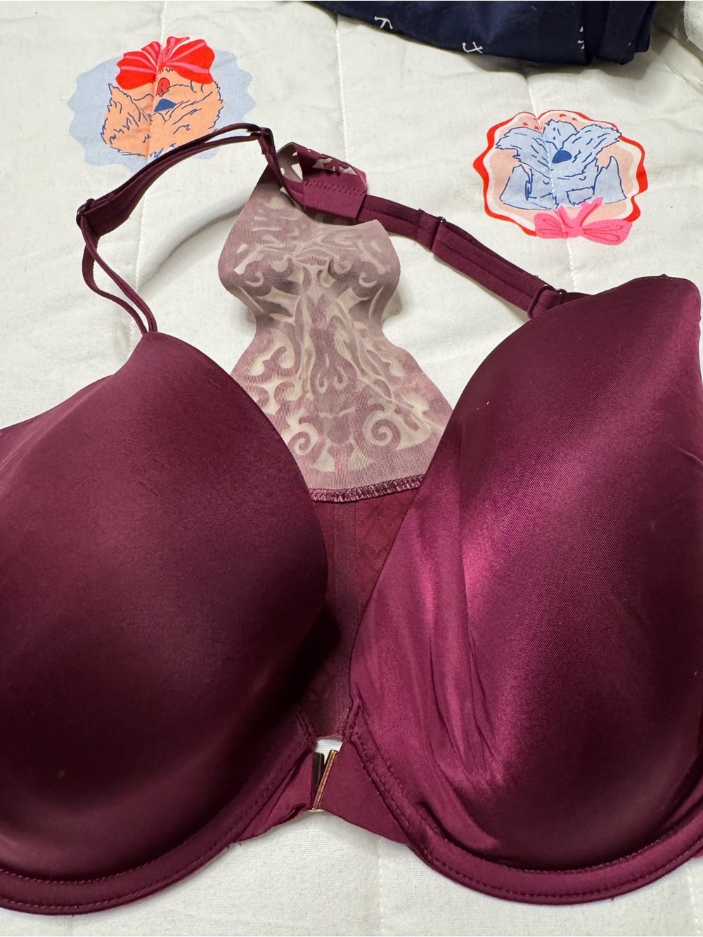 Victoria's Secret racer back Bra in Deep Wine